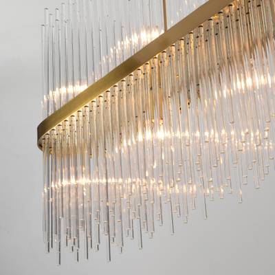 Умная подвесная люстра со стеклянным рассеивателем 486/10