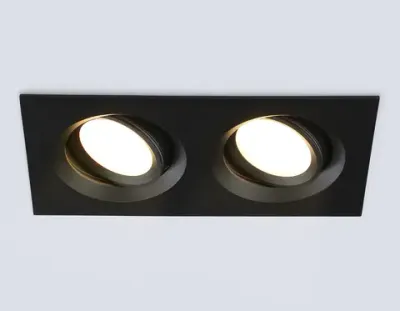 Светильник встраиваемый TN1146/2 BK черный IP44 GU5.3/2 180*95*38
