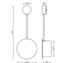 2208-1A,19 Настенный светильник Фирс черный d14 h37 Led 5W (4000K)