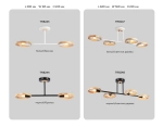 Подвесной светильник со сменной лампой TR8243/2 WH/LWD белый/светлое дерево E27/2 max 40W 590*165*220