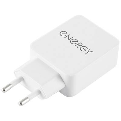 Сетевое зарядное устройство Energy ET-32, 2,1А, цвет - белый