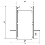 ST021.519.00 Шинопровод SKYLINE 220 встраиваемый ST-Luce Белый Длина 1 000мм