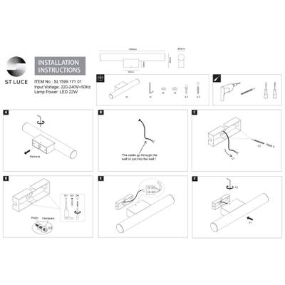 SL1599.171.01 Светильник настенный ST-Luce Хром/Белый LED 1*22W 3000K