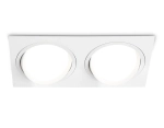 Светильник встраиваемый поворотный точечный GX53 TN51919/2 WH белый GX53 max 12W 220*115*23