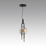 5407/12L MODERN ODL_EX24 101 черный/золотой/металл/стекло Подвес LED 12W 3000K 1005Лм MAGNET