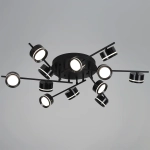 10590-0.3-12 Black светильник потолочный Reluce, GX53х12