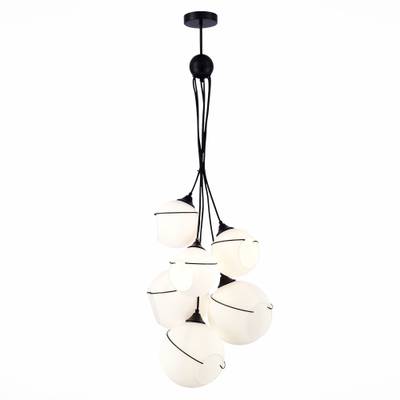 SLE103143-06 Светильник подвесной Черный/Белый E27 6*60W