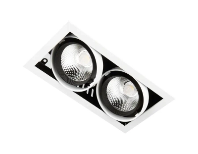 Карданный встраиваемый светодиодный светильник T812 BK/CH 2*12W 4200K