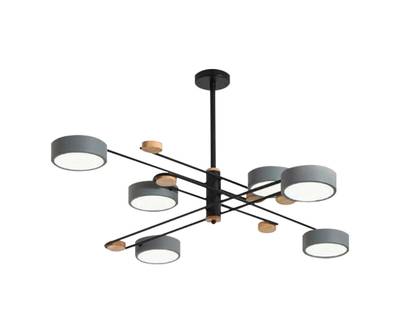 07648-6,16(4000K) Люстра Рапис серый d100 h30-70 LED 6*16W (4000K)