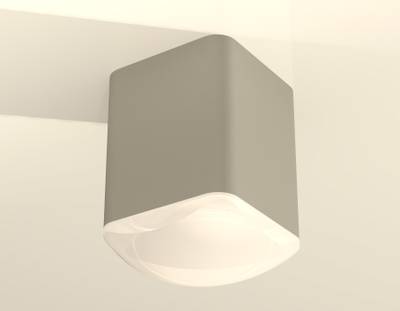 Комплект накладного светильника с акрилом XS7814011 SGR/FR серый песок/белый матовый MR16 GU5.3 (C7814, N7756)