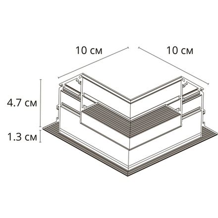 Коннектор угловой для встраиваемого шинопровода Arte Lamp LINEA-ACCESSORIES A487706