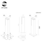 SL096.405.02 Светильник уличный наземный ST-Luce Черный/Белый LED 1*6W 4000K