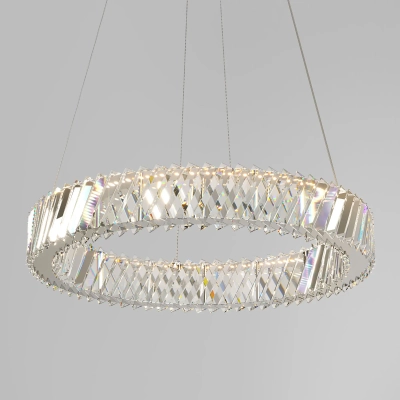 Светодиодная хрустальная люстра 101004 LED никель хрусталь Strotskis, LED