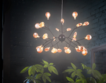 Подвесная люстра TR3013/27 DCF/TI темный кофе/янтарь G4/27 max 20W D750*650 (лампы LED G4 1.5W 4200K в комплекте)