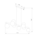 Подвесной светильник со стеклянными плафонами 10273 Estera Wood, G9х9