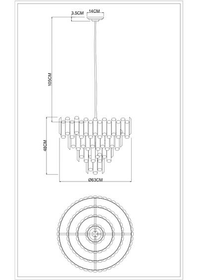 Каскадная люстра Divinare ROSIE 3511/02 LM-8, 8хE14