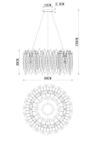 Подвесная люстра Divinare AMELIE 6003/01 SP-8, 8хE14