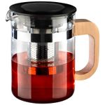 Чайник заварочный, La Caffetteria, объём: 800 мл, с деревянной ручкой/фильтр из нерж стали