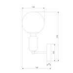 Настенный светильник со стеклянным плафоном 50251/1 белый, E27х1
