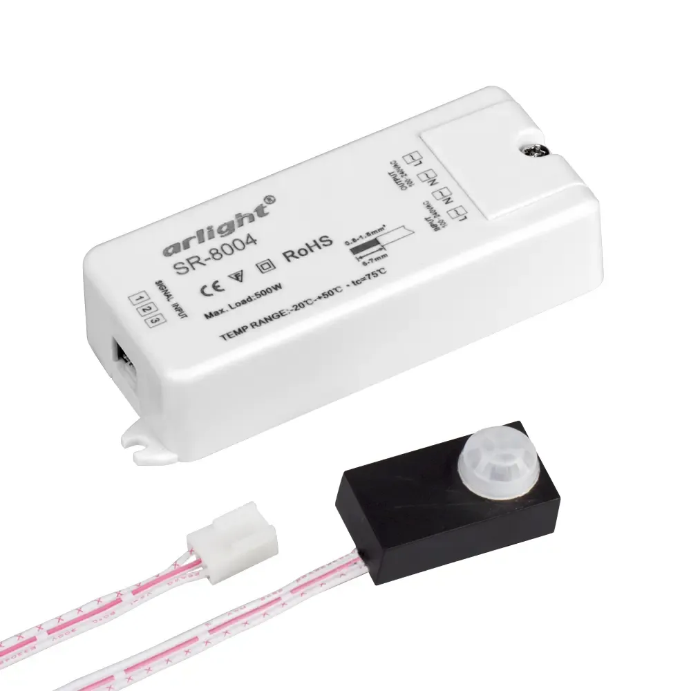 Датчик SR-8004 black (220V, 500W, PIR-Sensor) (Arlight, -) Датчик SR-8004 black (220V, 500W, PIR-Sensor) (Arlight, -)