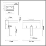 5692/3WL LEDIO LN23 052 чёрный Настенный светильник LED 3W 3000K 250Лм 220V JANSEN