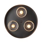6598/3C MODERNI LN25 черный/черный. коричневый металл, эко кожа/металл, стекло Подвесной светильник Е27 3*40W 220V BASALTO
