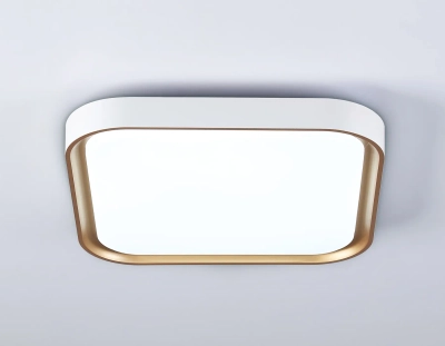 Потолочный светодиодный светильник FZ1253 WH/GD белый/золото 18W 5000K 250*250*60 (Без ПДУ)