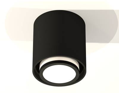 Комплект накладного светильника с акрилом XS7723015 SBK/FR черный песок/белый матовый MR16 GU5.3 (C7723, N7165)