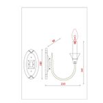 Бра Arte Lamp COLLINETTA A4094AP-1WH, 1хE14