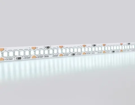 Светодиодная лента GS3403 2835 240Led/ 20W m/ 24V IP20 6500K/ 5000*10*1.2mm/ кратность резки 25mm (2 конт.)