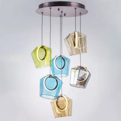 796169 Люстра CARAMELLO LED 6х6W 700LM КОФЕЙНЫЙ/МУЛЬТИКОЛОР 3000K Lightstar