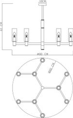 Люстра на штанге Divinare BAROLO 2654/17 LM-9, 9хE14