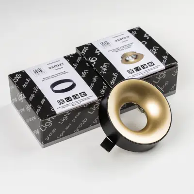 L01002327 Светильник LEVIGO MR16/HP16 ЗОЛОТО/ЧЕРНЫЙ МАТОВЫЙ (010023+510027)