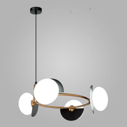 Умный подвесной светильник 70150/4 черный/латунь Smart