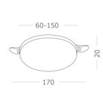 ST700.538.22 Св-к встр. Белый LED 1*22W 3000K 1 890Lm Ra80 180° IP44 D170xH20 85-265V
