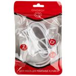 Кабель Energy ET-31-2 USB/Lightning, 2 метра, цвет - белый