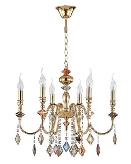 Люстра Crystal Lux MERCEDES SP6 GOLD/COLOR 0951/306