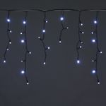A-057A WT/W FLASH гирлянда светодиодная, 5х0,6м, 180LED, в виде "бахрома", провод черный, морозост.