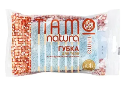 Губка для тела TIAMO Natura "ОРИГИНАЛ", целлюлоза+массаж