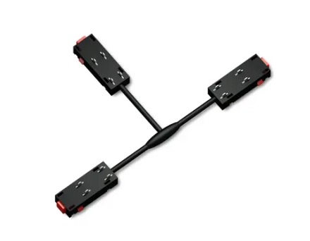 Коннектор питания T-образный для шинопровода Magnetic 220V GL1114 BK черный 250*150*18