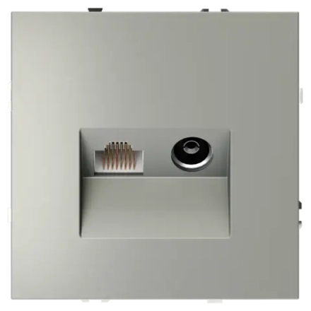 VLS060705 Розетка телевизионная встраиваемая VOLTUM S70 TV+RJ45 кат. 6, (сталь). (ТМ Maytoni)