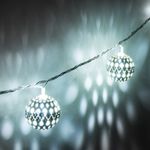 Гирлянда нить хром перламутровый с эффектом мерцания 2,8м IP20 400-003 хром/белый с эффектом мерцания