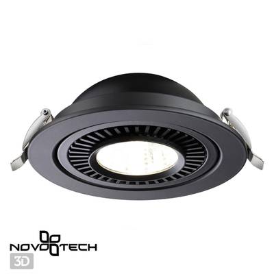 358818 SPOT NT21 278 черный Светильник встраиваемый светодиодный IP20 LED 18W 1600Лм 4000K 220V GESSO
