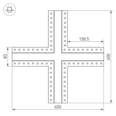 Крестовина SL-LINIA32-FANTOM (Arlight, Металл)