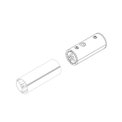 Заглушка ROUND-D36-360 BLACK с отверстием (Arlight, Металл)