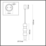6505/1 SUSPENTIONI LN26 385 хром, розовый, белый Подвес GU10 50W 220V VERONA