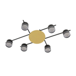 8304/6C COMFI LN26 238 золотой/черный, металл/акрил Светильник потолочный GX53 LED 6*7W 220V BENUA