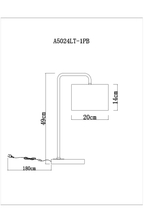 Декоративная настольная лампа Arte Lamp RUPERT A5024LT-1PB, 1хE27