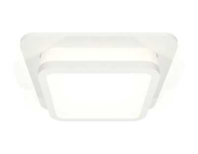 Комплект встраиваемого светильника с акрилом XC7901012 SWH/FR белый песок/белый матовый MR16 GU5.3 (C7901, N7750)