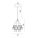 Подвесная люстра Divinare ROTONDO 1019/02 SP-28, 1хLED